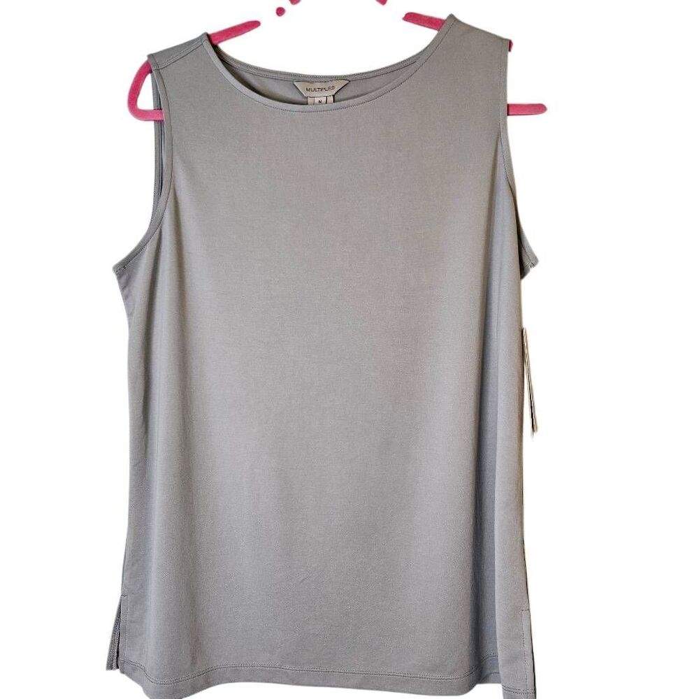 Multiples gray, cool effects tank top. M.NWT. #853